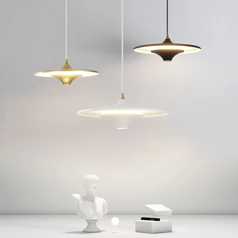 Nordic UFO Aluminum Led Pendant Lamps Kitchen Suspension Round Nordic Home Decor Living Dining Room Indoor Hanging Light Fixture
Nordic UFO Aluminum Led Pendant Lamps Kitchen Suspension Round Nordic Home Decor Living Dining Room Indoor Hanging Light Fixture