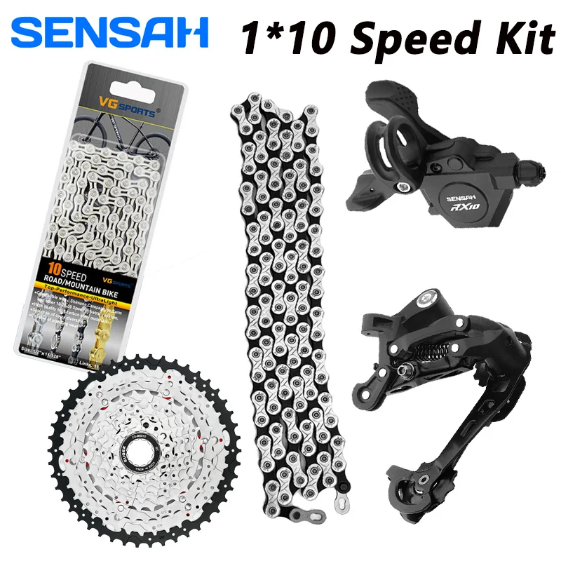 SENSAH RX10 1x10 Speed MTB Bike Groupset Shifter Rear Derailleur 10 Speed 42/46/50T Cassette X10 Chain 10V Kit for Deore M4100
SENSAH RX10 1x10 Speed MTB Bike Groupset Shifter Rear Derailleur 10 Speed 42/46/50T Cassette X10 Chain 10V Kit for Deore M4100