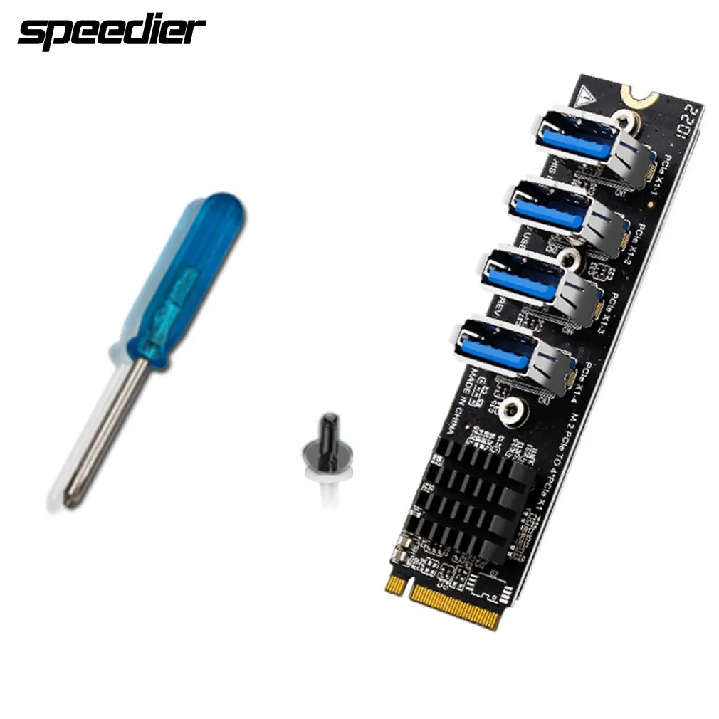 Плата расширения M.2 M-Key Pcie, плата расширения M.2 к Pci-E X1 с 4 портами USB3.0, адаптер расширения графической карты ASM1184E M.2
Плата расширения M.2 M-Key Pcie, плата расширения M.2 к Pci-E X1 с 4 портами USB3.0, адаптер расширения графической карты ASM1184E M.2
