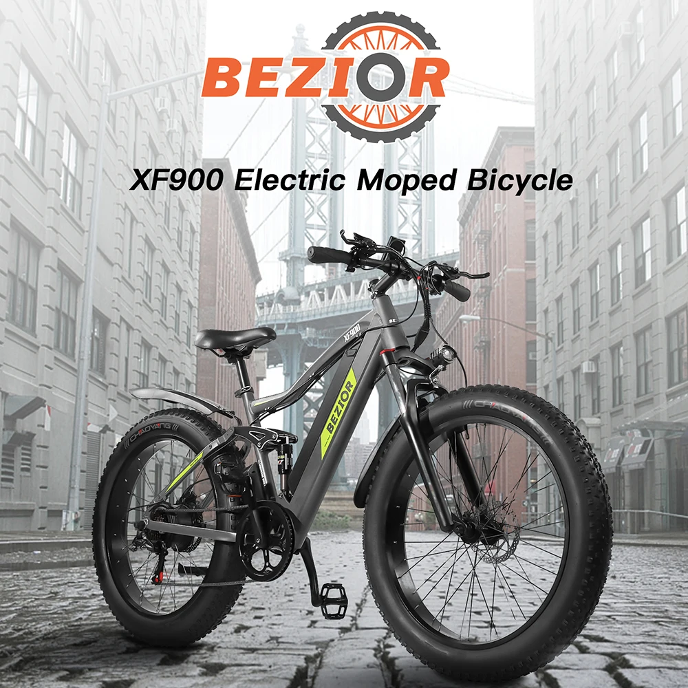 Electric Bike 750W Motor BEZIOR-XF900 E-Bike 48V Speed Up To 45KM/H Climbing 25° Mountain Bicycles 26×4.0 Fat Tire Snow Bicycle
Electric Bike 750W Motor BEZIOR-XF900 E-Bike 48V Speed Up To 45KM/H Climbing 25° Mountain Bicycles 26×4.0 Fat Tire Snow Bicycle