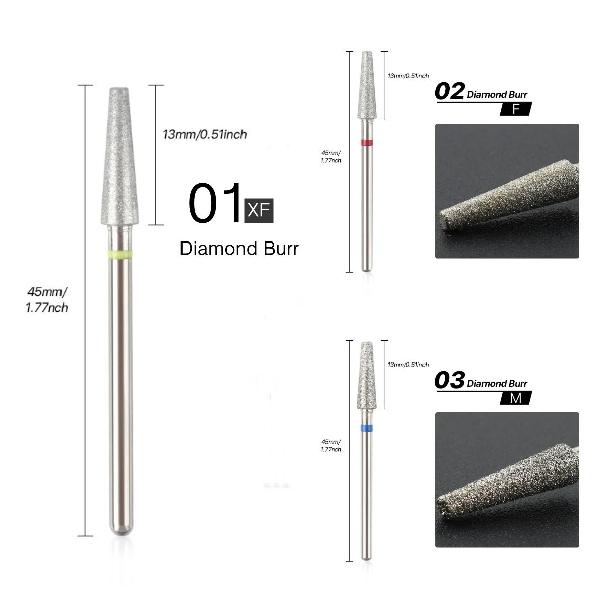 2.35MM Tapered Nail Drill Bits Diamond Cutters for Manicure Nail Sander Tips for Electric Nail Drill Machine Nails Accessories
2.35MM Tapered Nail Drill Bits Diamond Cutters for Manicure Nail Sander Tips for Electric Nail Drill Machine Nails Accessories