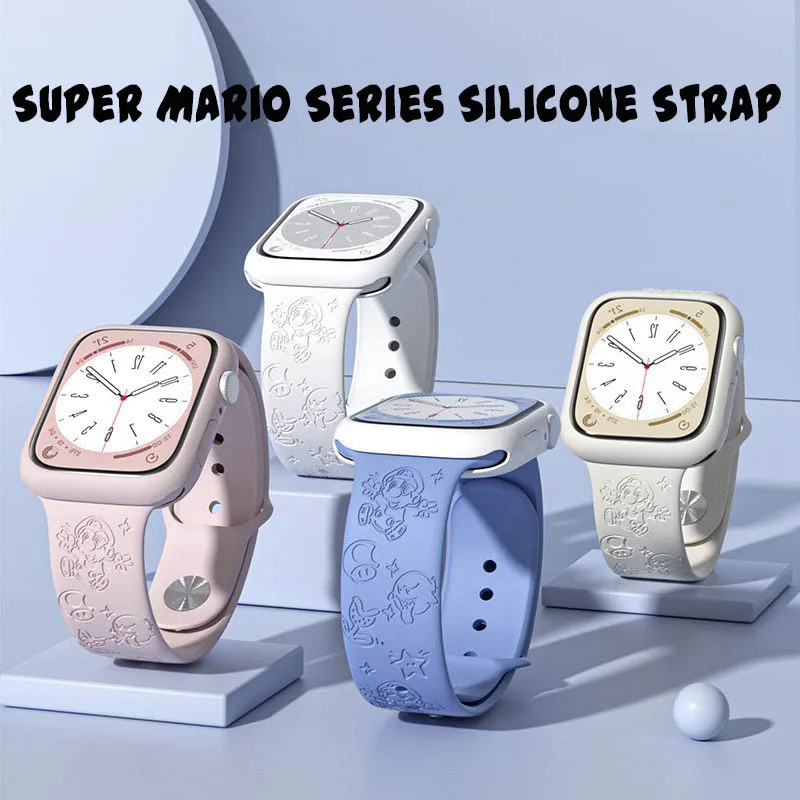 Kawaii Super Mario Cartoon The New Apple Watch Iwatch 8/7/6 44/45Mm Silica Gel Strap Comfortable Fashion Festival Birthday Gift
Kawaii Super Mario Cartoon The New Apple Watch Iwatch 8/7/6 44/45Mm Silica Gel Strap Comfortable Fashion Festival Birthday Gift