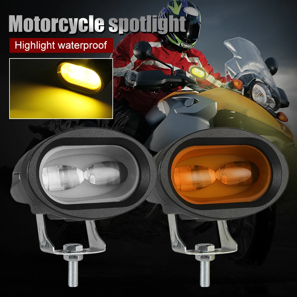 2pcs Motorcycle Auxiliary Light LED Spot Lights DC10-30V 40W White/Amber LED Work Light IP68 Waterproof for Motorcycle Off-road
2pcs Motorcycle Auxiliary Light LED Spot Lights DC10-30V 40W White/Amber LED Work Light IP68 Waterproof for Motorcycle Off-road
