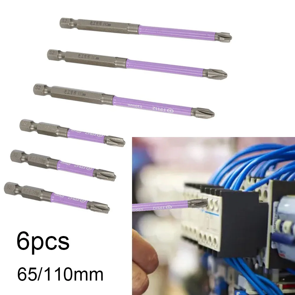 6PCS Magnetic FPH2 Special Cross Screwdriver Bit 65/110mm For Circuit Breaker Professional Electrician Electrical Hand Tool
6PCS Magnetic FPH2 Special Cross Screwdriver Bit 65/110mm For Circuit Breaker Professional Electrician Electrical Hand Tool
