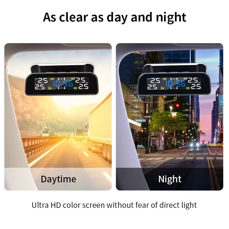 Tyre New TPMS With Clock Solar Car Tire Pressure Wireless 4 tire Monitoring System Automatically Brightness Adjustion Colorful
Tyre New TPMS With Clock Solar Car Tire Pressure Wireless 4 tire Monitoring System Automatically Brightness Adjustion Colorful