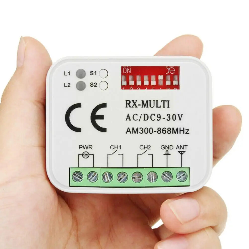Universal Garage Door Remote Receiver 2 Channels 9-30v Controller Switch For 433 868 Mhz Transmitter Rx Multiband 300-900mh L7w2
Universal Garage Door Remote Receiver 2 Channels 9-30v Controller Switch For 433 868 Mhz Transmitter Rx Multiband 300-900mh L7w2