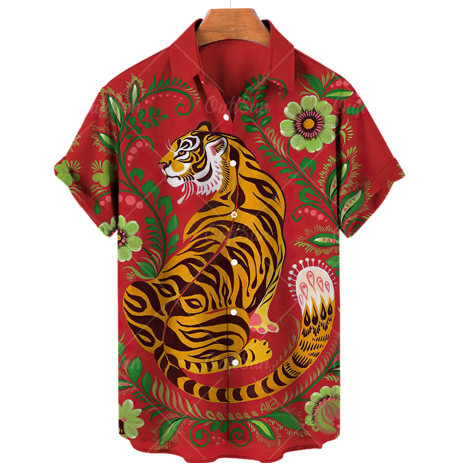 2022 Men's Hawaiian Shirt Short Sleeve Tiger Color Print Chinese Cardigan Plus Size Summer Clothes
2022 Men's Hawaiian Shirt Short Sleeve Tiger Color Print Chinese Cardigan Plus Size Summer Clothes