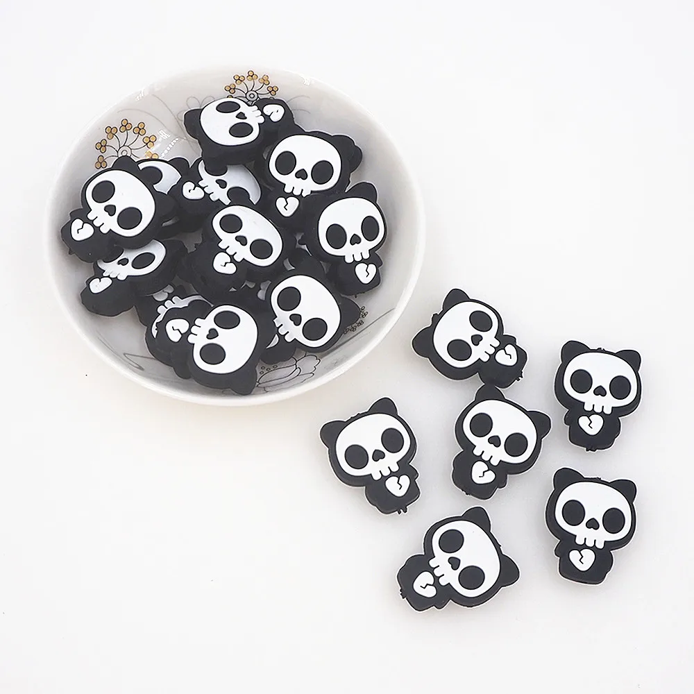 Chenkai 50pcs Halloween Silicone Beads Skull Ghost Bat Pumpkin Beads Baby Chewable Dummy Necklace Pacifier Toy Gift Accessories
Chenkai 50pcs Halloween Silicone Beads Skull Ghost Bat Pumpkin Beads Baby Chewable Dummy Necklace Pacifier Toy Gift Accessories