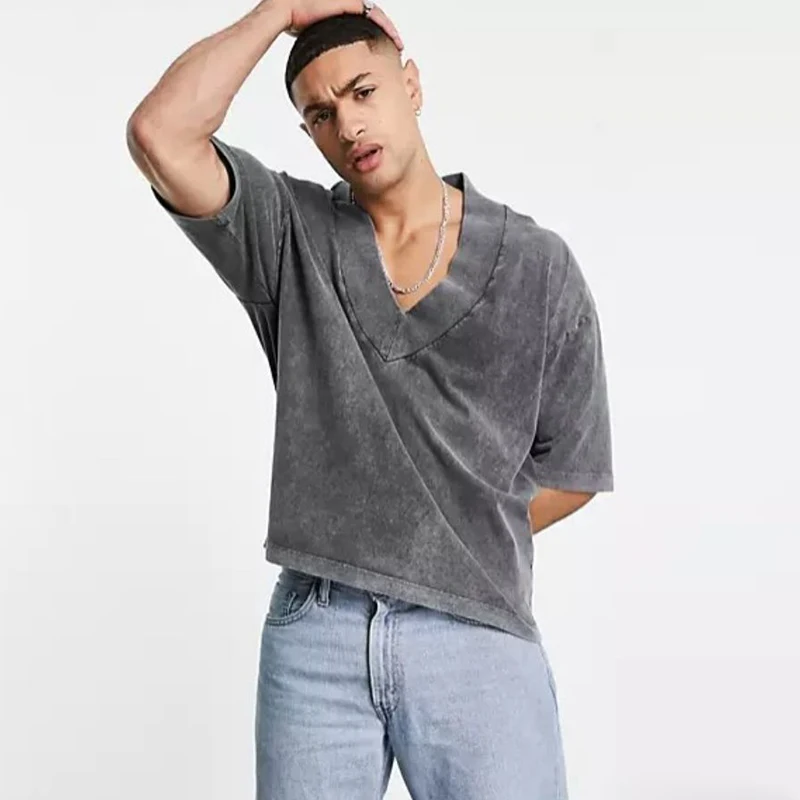2022 Men T Shirt Elastic Loose T-shirts Shirts Men V Neck Short Sleeve Summer Male Clothes Fashion V Neck All Match Pullover Top
2022 Men T Shirt Elastic Loose T-shirts Shirts Men V Neck Short Sleeve Summer Male Clothes Fashion V Neck All Match Pullover Top
