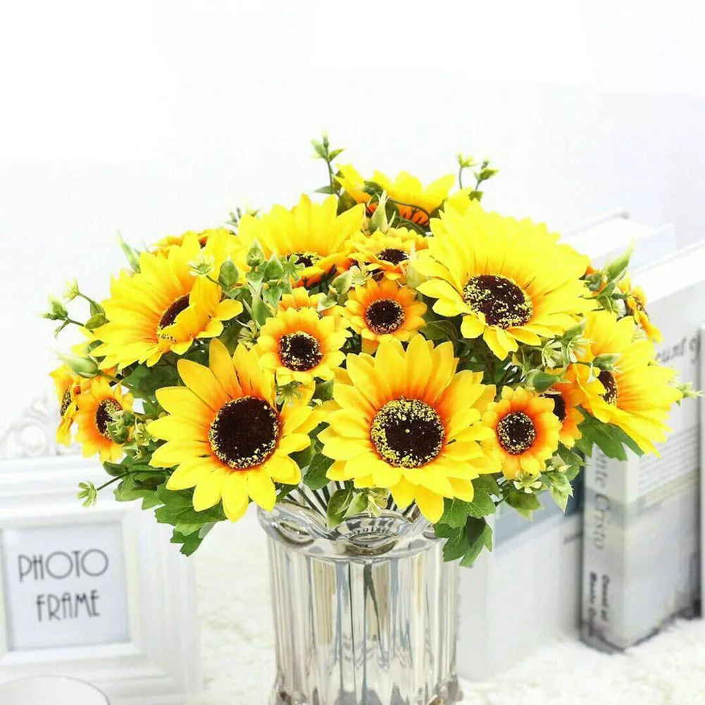 Durable Artificial Sunflower Fake Flower 7 Heads Bouquet Christmas Garden Wedding Party Decor Home Decorations
Durable Artificial Sunflower Fake Flower 7 Heads Bouquet Christmas Garden Wedding Party Decor Home Decorations