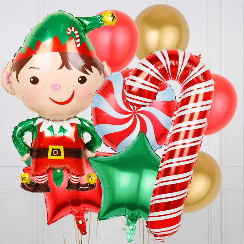 1 комплект, фольгированные воздушные шары в виде Санта-Клауса
1 комплект, фольгированные воздушные шары в виде Санта-Клауса