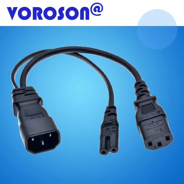 Y Type Splitter Power Cord ,IEC320 C14 Plug 3-Prong Male Power Cable Cord AC Power Adapter to C13+C7 Female, 0.3m*
Y Type Splitter Power Cord ,IEC320 C14 Plug 3-Prong Male Power Cable Cord AC Power Adapter to C13+C7 Female, 0.3m*