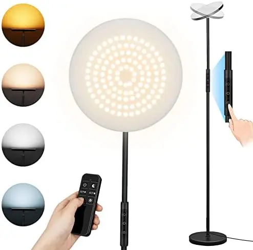 Lamp, Upgraded 36W 3000LM Super Bright Torchiere LED Floor Lamps for Living Room, Stepless Dimmable Color Temperature 2700K-6500
Lamp, Upgraded 36W 3000LM Super Bright Torchiere LED Floor Lamps for Living Room, Stepless Dimmable Color Temperature 2700K-6500