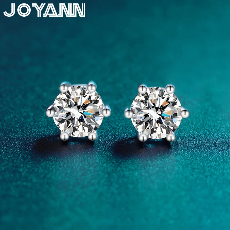 Joyann s925 Sterling Silver Moissanite Earrings For Women D Color Boutique Six Claws Stud Earring Sparkling Jewelry Gift
Joyann s925 Sterling Silver Moissanite Earrings For Women D Color Boutique Six Claws Stud Earring Sparkling Jewelry Gift