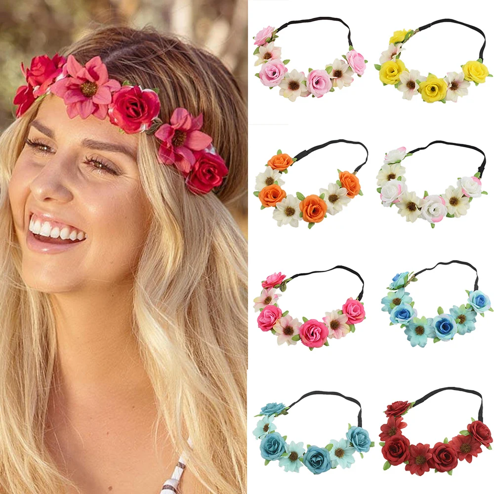 Rose Blossom Hairband Bohemian Floral Hair Band Handmade Headband Faux Flower Head Band Holiday Princess Wreath Hair Accessory
Rose Blossom Hairband Bohemian Floral Hair Band Handmade Headband Faux Flower Head Band Holiday Princess Wreath Hair Accessory
