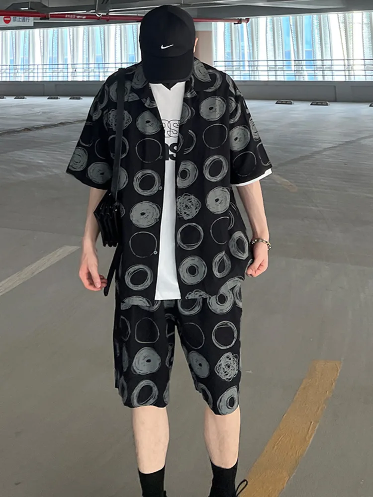 SYUHGFA Men Clothing Short Sleeve T-shirt Loose Causal 2022 Summer Print Suit Korean Fashion Korea Streetwear Two Pieces Sets
SYUHGFA Men Clothing Short Sleeve T-shirt Loose Causal 2022 Summer Print Suit Korean Fashion Korea Streetwear Two Pieces Sets