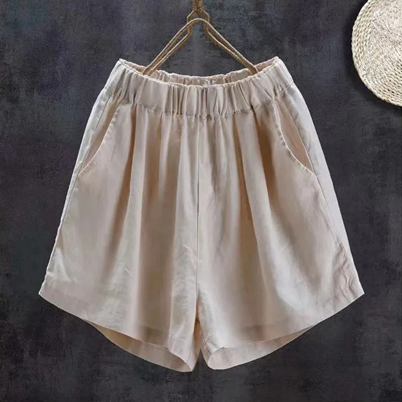 2023 New Summer Fashion Vintage Cotton Hemp Solid Loose Elastic Waist Cropped Casual Shorts Pants for Women
2023 New Summer Fashion Vintage Cotton Hemp Solid Loose Elastic Waist Cropped Casual Shorts Pants for Women
