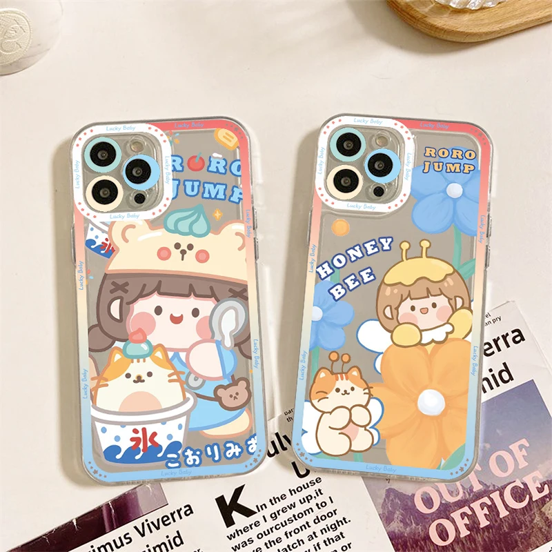 Cute Cartoon Girl Phone Case For IPhone 14 13 12 11 Pro Max Mini X Xs XR 6 7 8 Plus SE 2020 Transparent Case 
Cute Cartoon Girl Phone Case For IPhone 14 13 12 11 Pro Max Mini X Xs XR 6 7 8 Plus SE 2020 Transparent Case