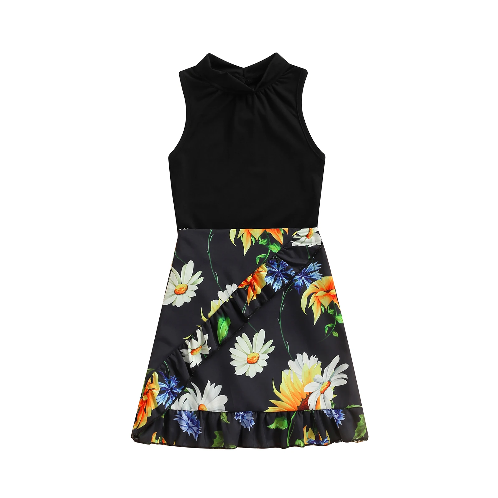 2PCS Toddler Cute Baby Girls Clothing Summer Cotton Outfits Sleeveless Mock Neck Ruched Tank Tops Floral Skirts Casual Set
2PCS Toddler Cute Baby Girls Clothing Summer Cotton Outfits Sleeveless Mock Neck Ruched Tank Tops Floral Skirts Casual Set