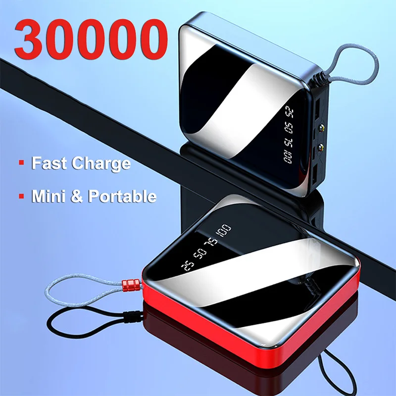 Mini Power Bank Portable 30000mAh Charger 2USB Fast Charging Digital Display External Battery Flashlight for Xiaomi iPhone
Mini Power Bank Portable 30000mAh Charger 2USB Fast Charging Digital Display External Battery Flashlight for Xiaomi iPhone