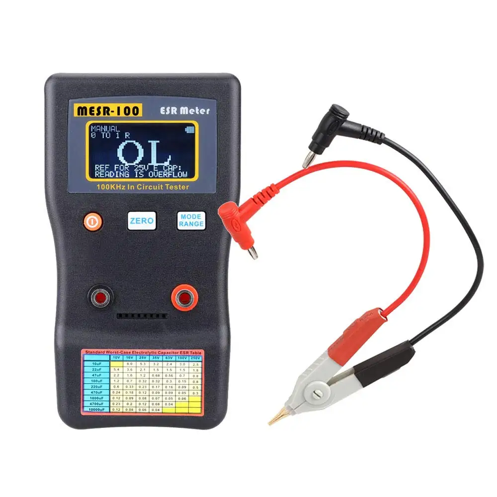 New Auto Ranging in Circuit Tester MESR-100 V2 Capacitance Ohm ESR Voltage Meter Tester Resistance Meter Auto-ranging Capacitor
New Auto Ranging in Circuit Tester MESR-100 V2 Capacitance Ohm ESR Voltage Meter Tester Resistance Meter Auto-ranging Capacitor