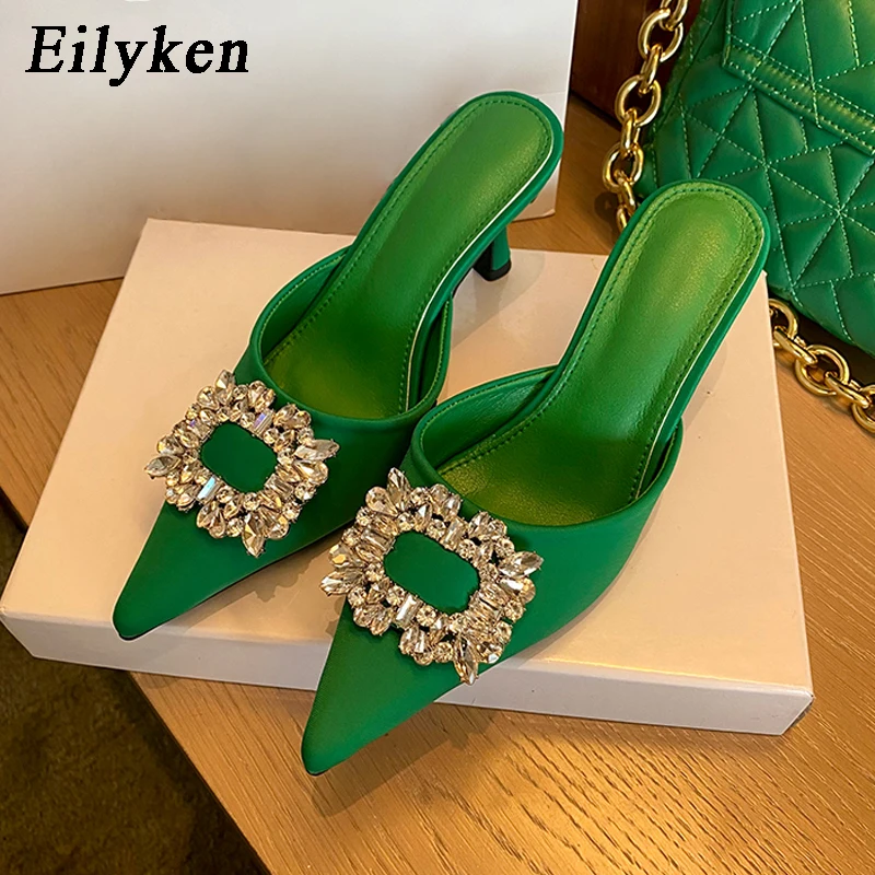 Eilyken 2023 New Arrival Green Metal Decoration Crystal Silk Women Stripper Spring High Heels 6CM Party Prom Lady Shoes 
Eilyken 2023 New Arrival Green Metal Decoration Crystal Silk Women Stripper Spring High Heels 6CM Party Prom Lady Shoes
