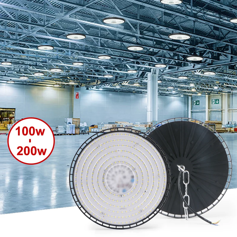 High Bay Light 100W 150W 200W UFO 220V 6000K Waterproof IP65 Warehouse Garage Light Super Bright Commercial Industrial Lighting
High Bay Light 100W 150W 200W UFO 220V 6000K Waterproof IP65 Warehouse Garage Light Super Bright Commercial Industrial Lighting