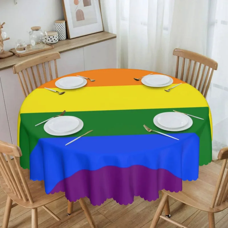 LGBT Flag Round Tablecloths 60 Inch Gay Pride Rainbow Table Covers for Kitchen Table Cloth 
LGBT Flag Round Tablecloths 60 Inch Gay Pride Rainbow Table Covers for Kitchen Table Cloth