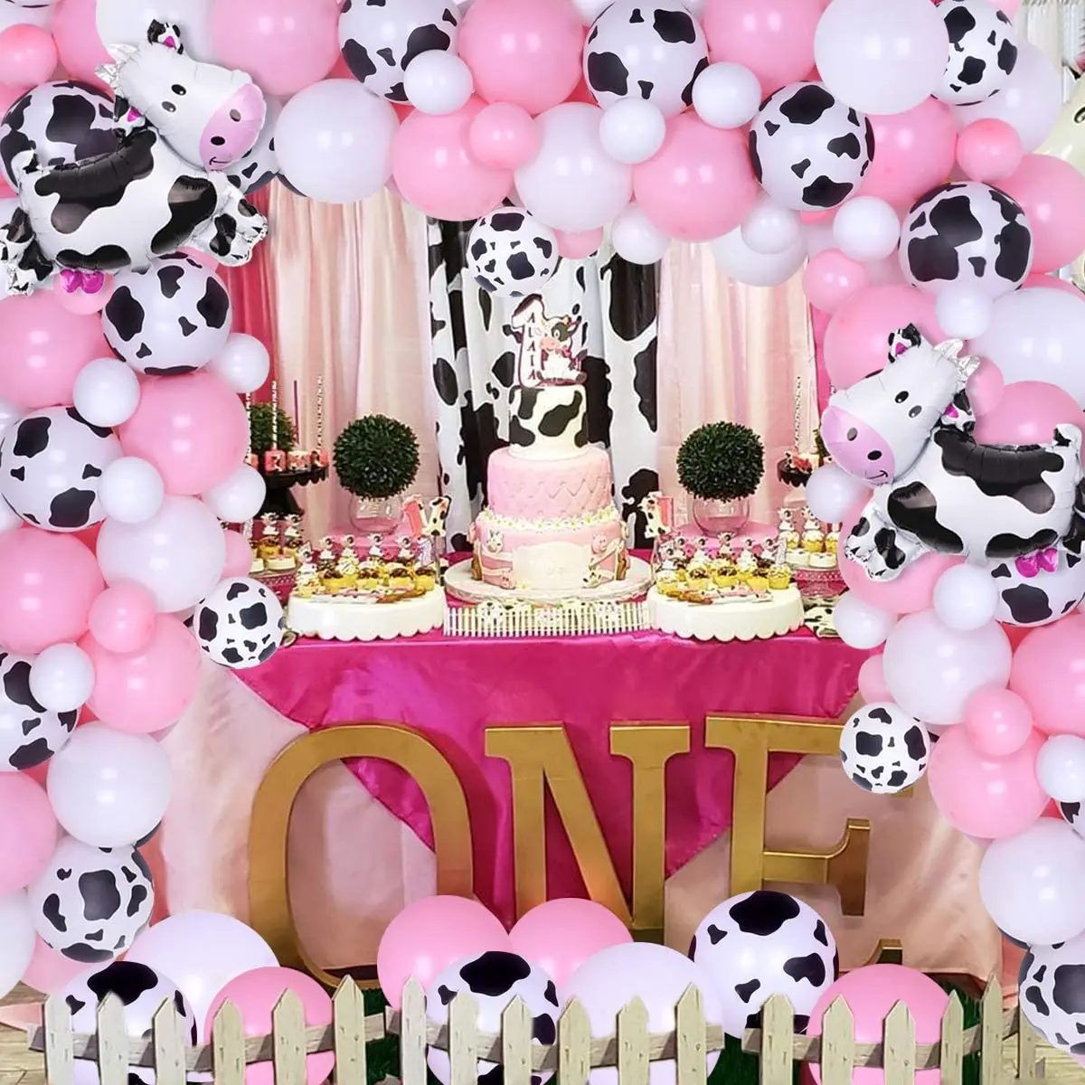 JOLLYBOOM Farm Animal Theme Balloons Garland Arch Kit 88 Pack White Black Pink Party Decoration for Baby Shower Girl's Birthday
JOLLYBOOM Farm Animal Theme Balloons Garland Arch Kit 88 Pack White Black Pink Party Decoration for Baby Shower Girl's Birthday