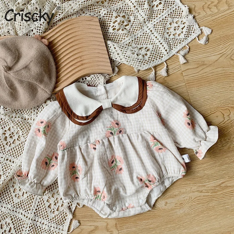 Criscky 2022 Autumn Baby Girls Romper Full Sleeve Flower Peter Pan Collar Bodysuits Flower Newborn Jumpsuits Toddler Clothes
Criscky 2022 Autumn Baby Girls Romper Full Sleeve Flower Peter Pan Collar Bodysuits Flower Newborn Jumpsuits Toddler Clothes