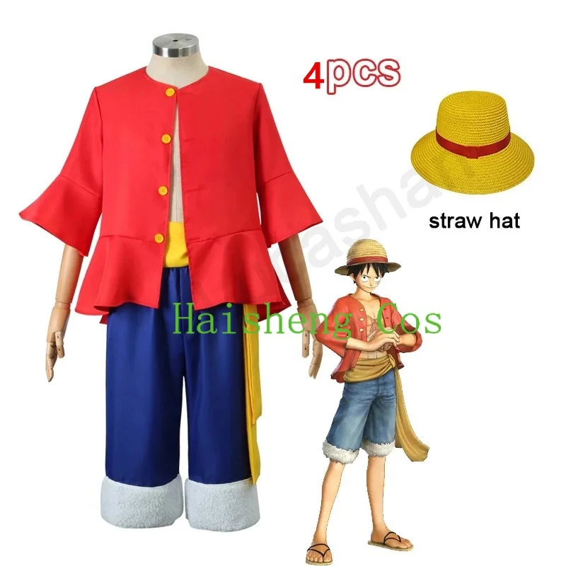 Цельная обезьяна д. На Хэллоуин Luffy Косплей Костюм с шляпой соломенные сандалии наряд для взрослых детей Аниме костюм Луффи полный комплект одежда
Цельная обезьяна д. На Хэллоуин Luffy Косплей Костюм с шляпой соломенные сандалии наряд для взрослых детей Аниме костюм Луффи полный комплект одежда