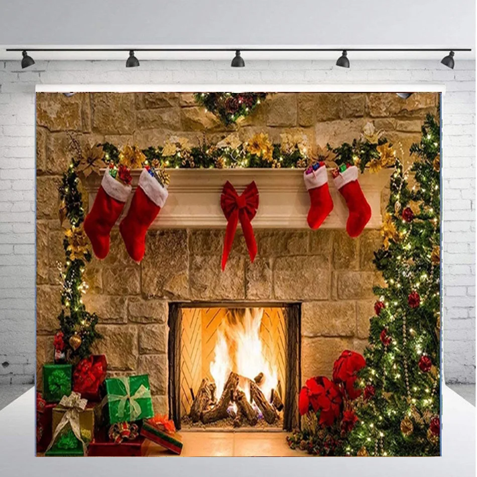 Christmas Backdrop Fireplace Tree For Photo Studio Photophone Winter Window Interior Baby Birthday Photography Background
Christmas Backdrop Fireplace Tree For Photo Studio Photophone Winter Window Interior Baby Birthday Photography Background