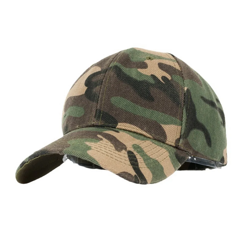 

Four Seasons Men Camouflage Baseball Cap Cotton-Polyester 56-60cm Prints Green Outdoor Camping Fishing Curved Brim BQ0583