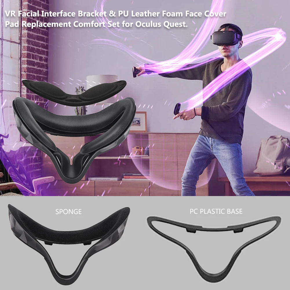 5 IN 1 VR Face Cushion Pad for Oculus Quest Accessories Durable PU Leather Foam Glasses Nose Pad Anti-dirt VR Lens Cap Protector
5 IN 1 VR Face Cushion Pad for Oculus Quest Accessories Durable PU Leather Foam Glasses Nose Pad Anti-dirt VR Lens Cap Protector