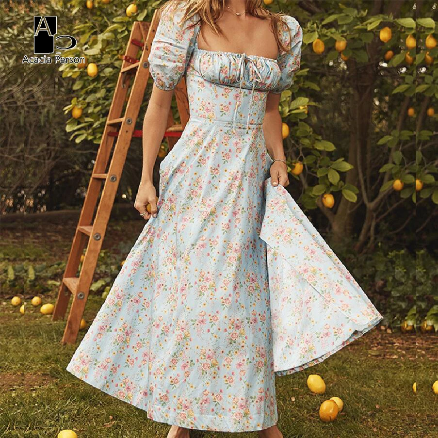 Puff Sleeve High Split Floral Print Dress Summer Women Flroal Printed Ruched Party Maxi Dress Drawstring Sexy Vestidos Sundress
Puff Sleeve High Split Floral Print Dress Summer Women Flroal Printed Ruched Party Maxi Dress Drawstring Sexy Vestidos Sundress