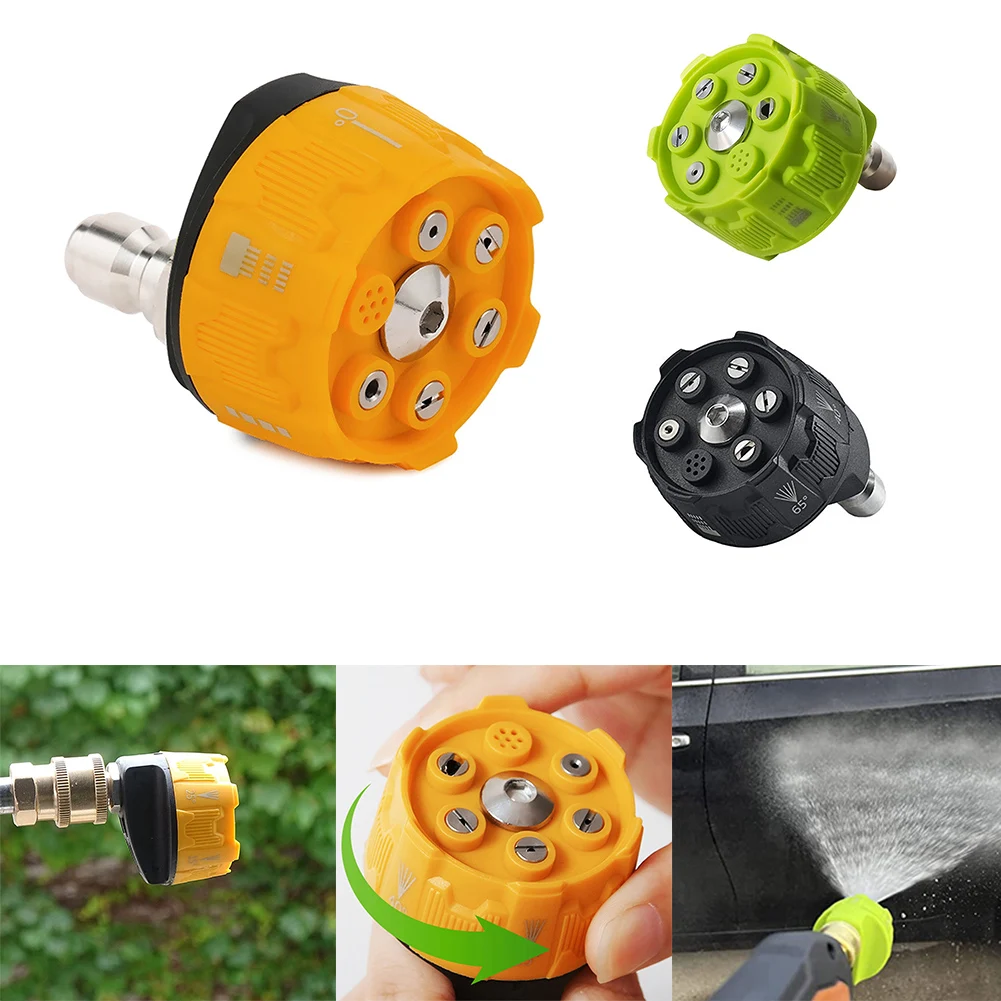 1pc Pressure Washer Nozzle 6in1 Tips Adjustable Plastic+stainless Steel For Power Washer Garden Watering Irrigation Parts
1pc Pressure Washer Nozzle 6in1 Tips Adjustable Plastic+stainless Steel For Power Washer Garden Watering Irrigation Parts