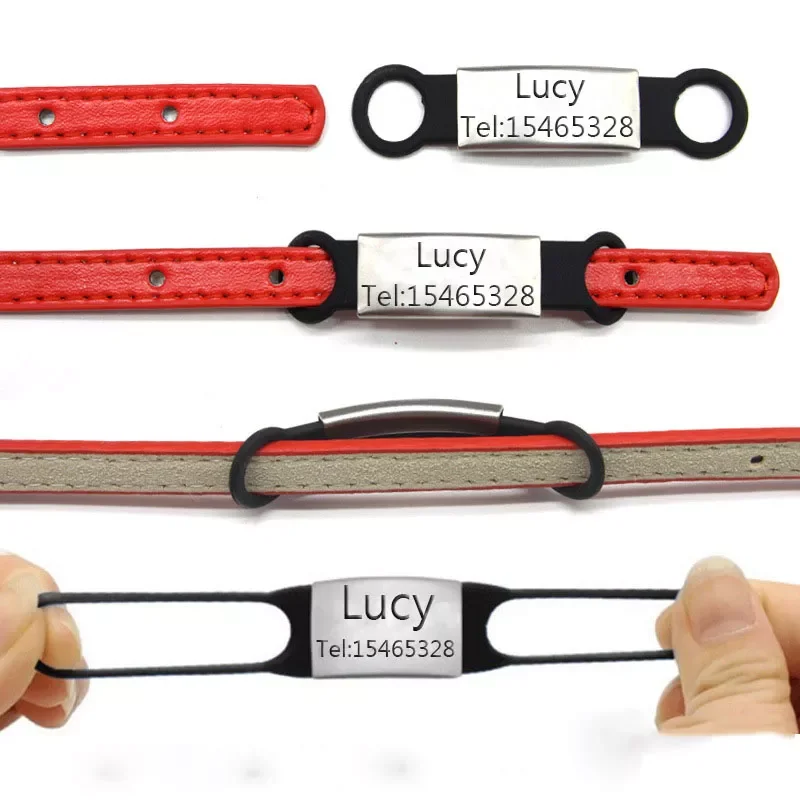 Customized Silicone Dog Collar Leash Stainless Steel Pet ID Free Engraving Cat Collar Accessory Engraved Pet's Name Tag Coll
Customized Silicone Dog Collar Leash Stainless Steel Pet ID Free Engraving Cat Collar Accessory Engraved Pet's Name Tag Coll