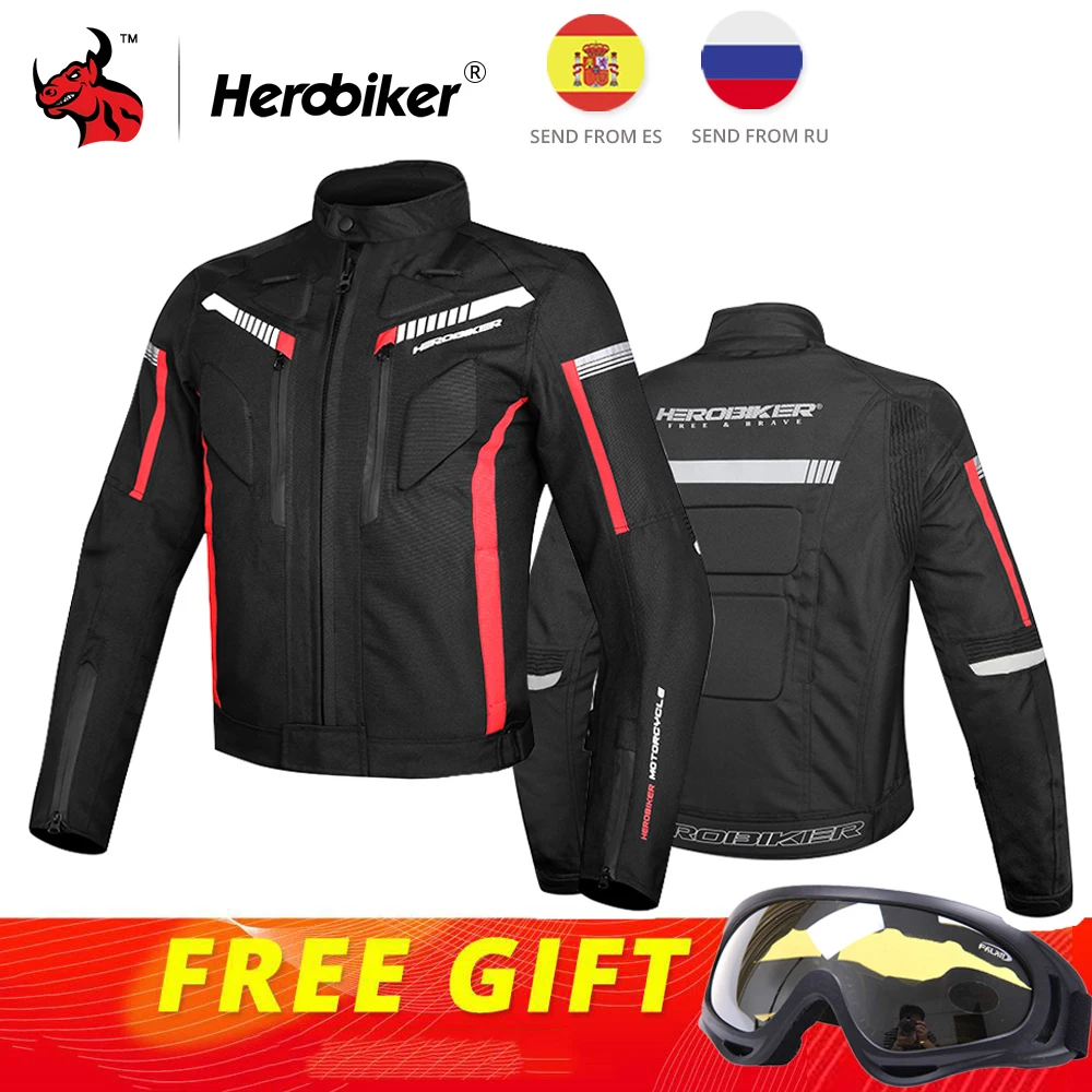 Мужская мотоциклетная куртка HEROBIKER, водонепроницаемый Зимний мотоциклетный костюм, защита с съемным ворсом, мотоциклетная куртка для верхо...
Мужская мотоциклетная куртка HEROBIKER, водонепроницаемый Зимний мотоциклетный костюм, защита с съемным ворсом, мотоциклетная куртка для верхо...