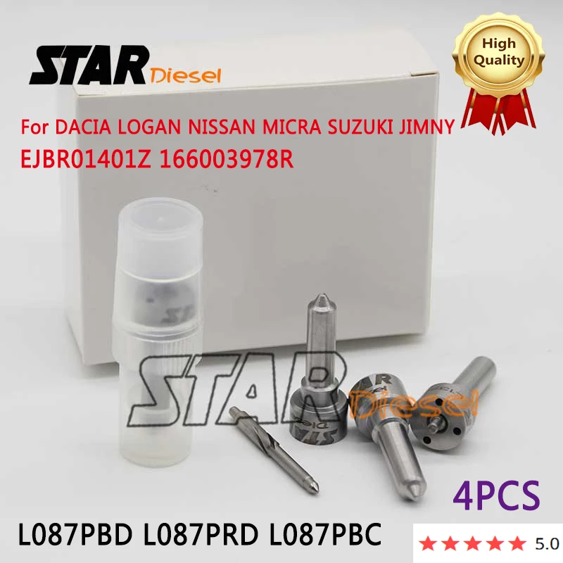 STAR Diesel 4PCS For DACIA LOGAN NISSAN MICRA SUZUKI JIMNY Injector EJBR01401Z 166003978R Sprayer Nozzle L087PBD PRD PBC
STAR Diesel 4PCS For DACIA LOGAN NISSAN MICRA SUZUKI JIMNY Injector EJBR01401Z 166003978R Sprayer Nozzle L087PBD PRD PBC