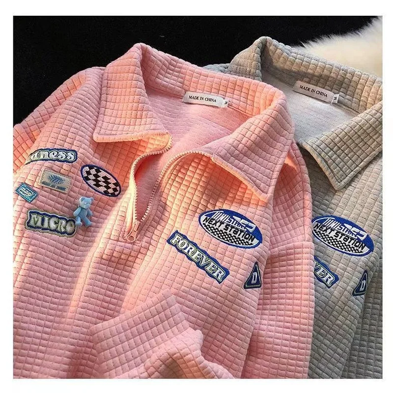 Vintage Gray Waffle Hip Hop Zipper Pullovers Sweatshirt Women Long Sleeve Hoodies for Teens High Street Japanese Fashion Autumn
Vintage Gray Waffle Hip Hop Zipper Pullovers Sweatshirt Women Long Sleeve Hoodies for Teens High Street Japanese Fashion Autumn