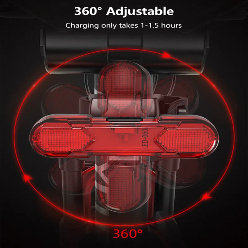 Bicycle Rear Light Waterproof Highlight Warning Taillights 360° Adjustable Light Shockproof Bicycle Lantern Cycling Accessories
Bicycle Rear Light Waterproof Highlight Warning Taillights 360° Adjustable Light Shockproof Bicycle Lantern Cycling Accessories