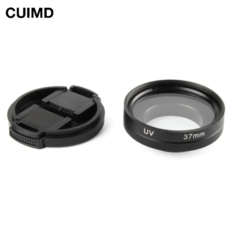 

37mm UV Filter with Lens Protector Cap for GoPro Hero 4 3+ 3 for Go Pro Accessories High Transmittance