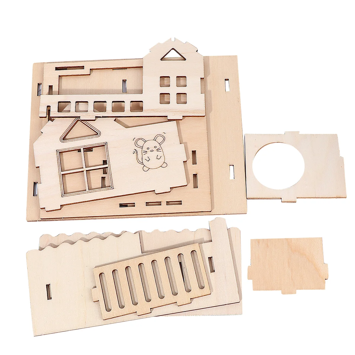 Wooden Cabin Hamster House Adorable Pet Hut Creative Double Layer Villa Hamster Rat Room with Ladder Board Accessories
Wooden Cabin Hamster House Adorable Pet Hut Creative Double Layer Villa Hamster Rat Room with Ladder Board Accessories