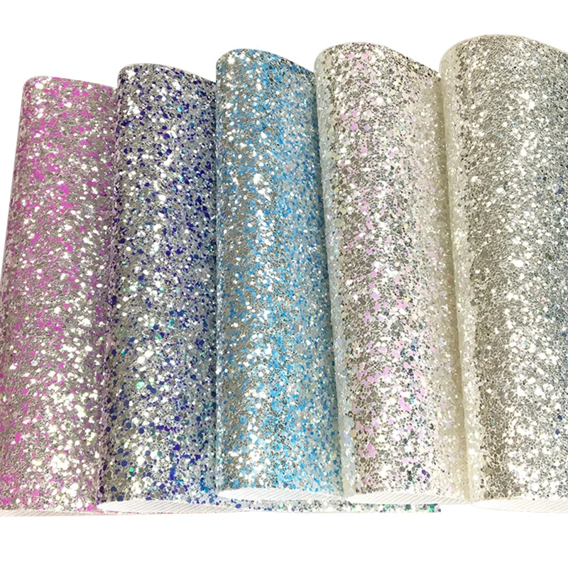 Shimmer Chunky Glitter Synthetic Faux Leather Sheets Sequins Fluorescent Color Fabric Roll for Diy Earring Craft 8''x48''
Shimmer Chunky Glitter Synthetic Faux Leather Sheets Sequins Fluorescent Color Fabric Roll for Diy Earring Craft 8''x48''