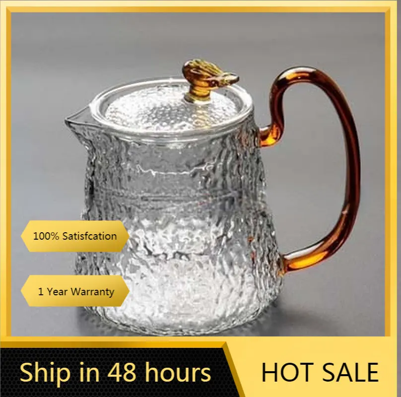 

Japanese Hammer Shaped Teapot Glass High Temperature Resistant Transparent Tea Set with Filter High Borosilicate Glass Boiling