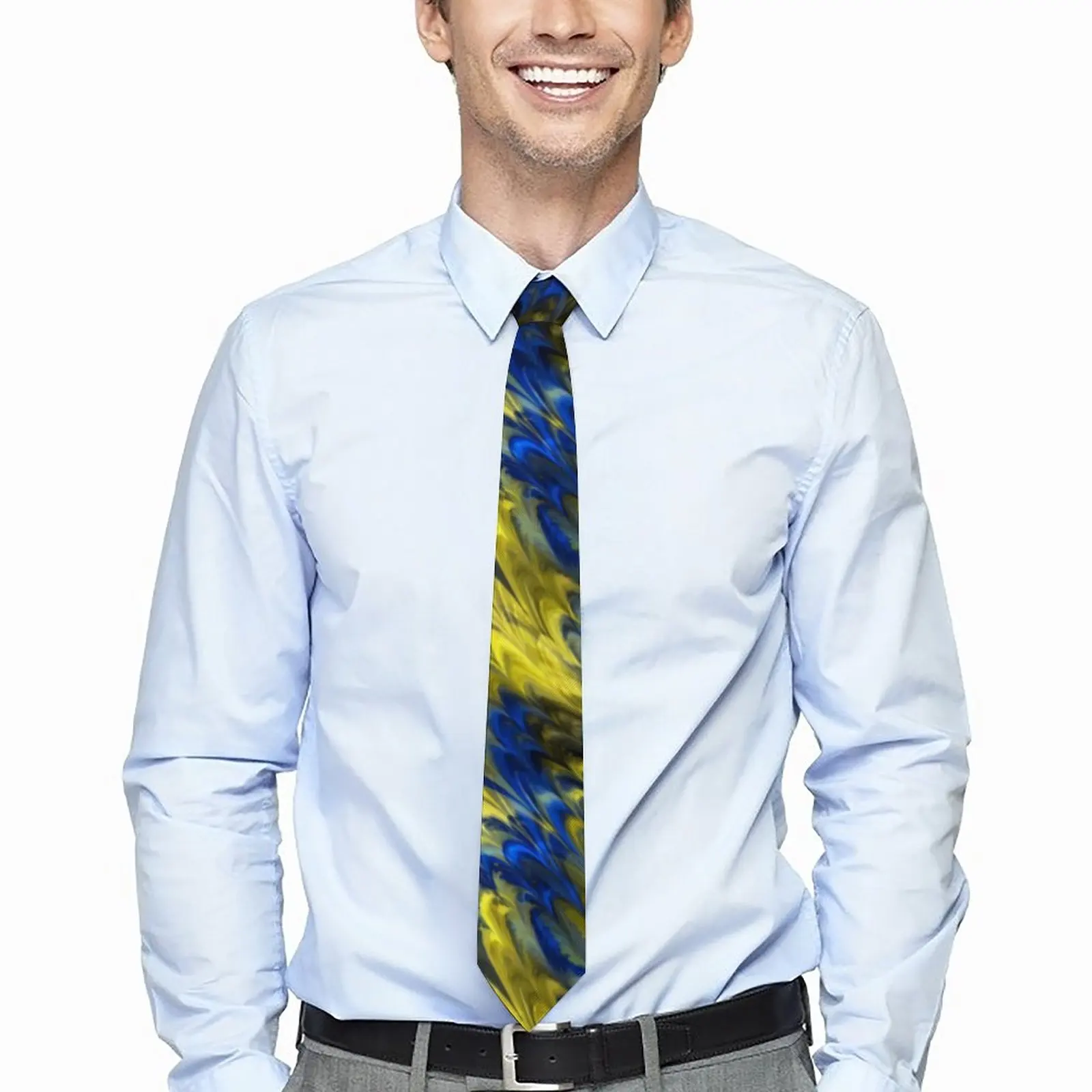 Фрактальный Мраморный Галстук, желтые, синие галстуки с узором, ретро, повседневный галстук для воротника для мужчин и женщин, Свадебный галстук 
Фрактальный Мраморный Галстук, желтые, синие галстуки с узором, ретро, повседневный галстук для воротника для мужчин и женщин, Свадебный галстук