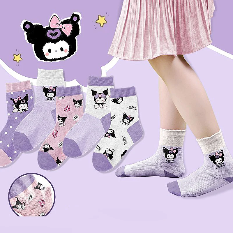 Sanrios Kuromi Girls Cartoon Socks Kawai Cinnamoroll short Breathable Thin Spring and Autumn Medium Tube Short Tube Summer
Sanrios Kuromi Girls Cartoon Socks Kawai Cinnamoroll short Breathable Thin Spring and Autumn Medium Tube Short Tube Summer