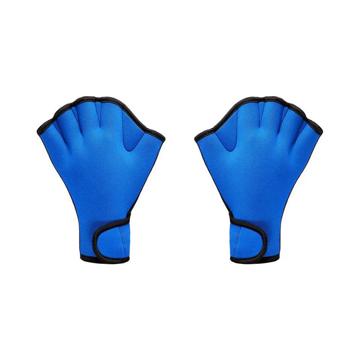 

Swimming Training, Diving Equipment, Anti-Slip Semi-Fingered Gloves for Adults and Children Swimming Training,Blue+M