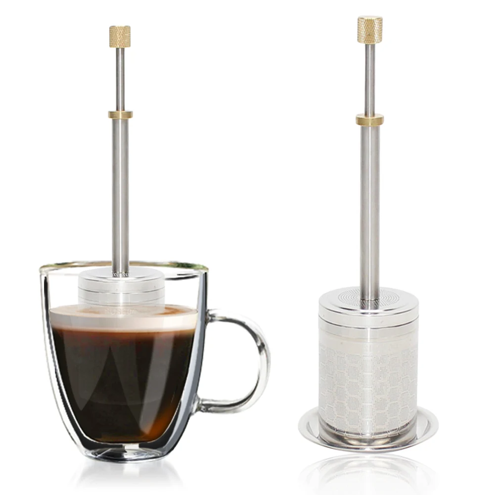Manual Press Coffee Release Stirrer Reusable Coffee Filter Mixer 304 Stainless Steel Manual Cold Brew Coffee Filter Cups Bottles
Manual Press Coffee Release Stirrer Reusable Coffee Filter Mixer 304 Stainless Steel Manual Cold Brew Coffee Filter Cups Bottles