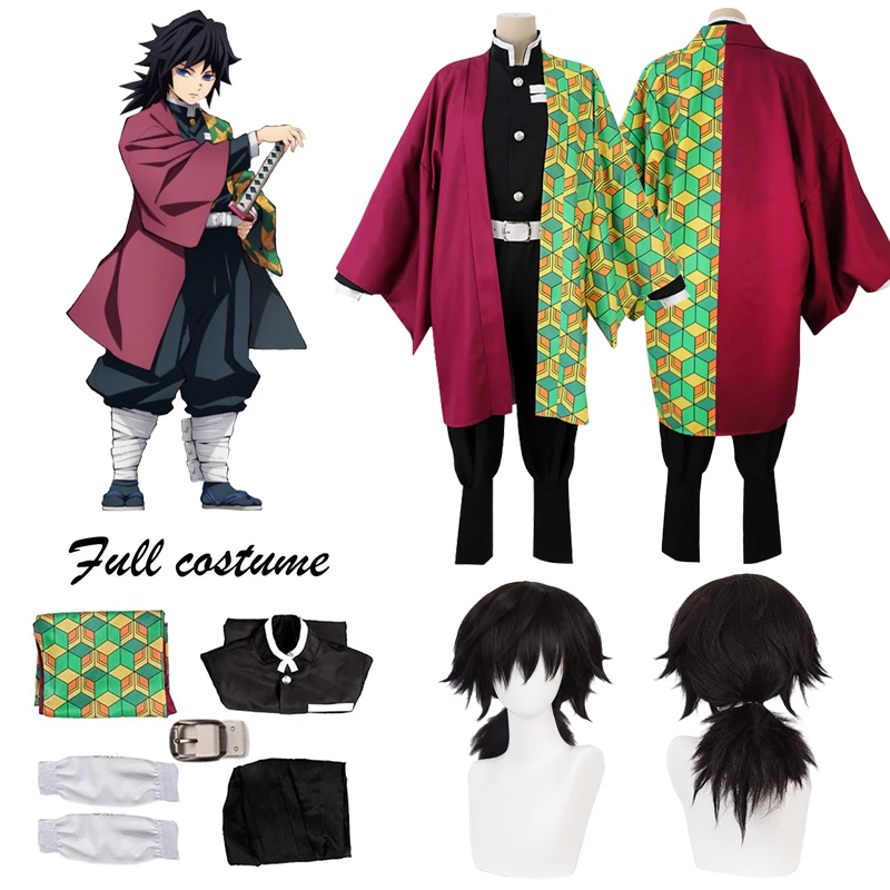 Anime Tomioka Giyuu Cosplay Costume Demon Slayer Cosplay Kimetsu No Yaiba Suit Uniforms Wig Halloween Costumes for Child Adult
Anime Tomioka Giyuu Cosplay Costume Demon Slayer Cosplay Kimetsu No Yaiba Suit Uniforms Wig Halloween Costumes for Child Adult